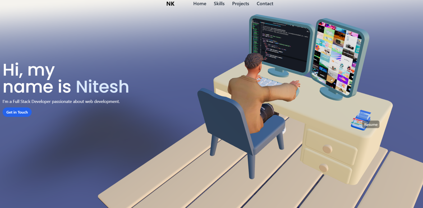 NiteshDK11 3D Portfolio